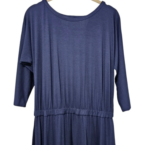 Soft Surroundings Sloane Navy Blue Maxi Dress - Picture 3 of 10